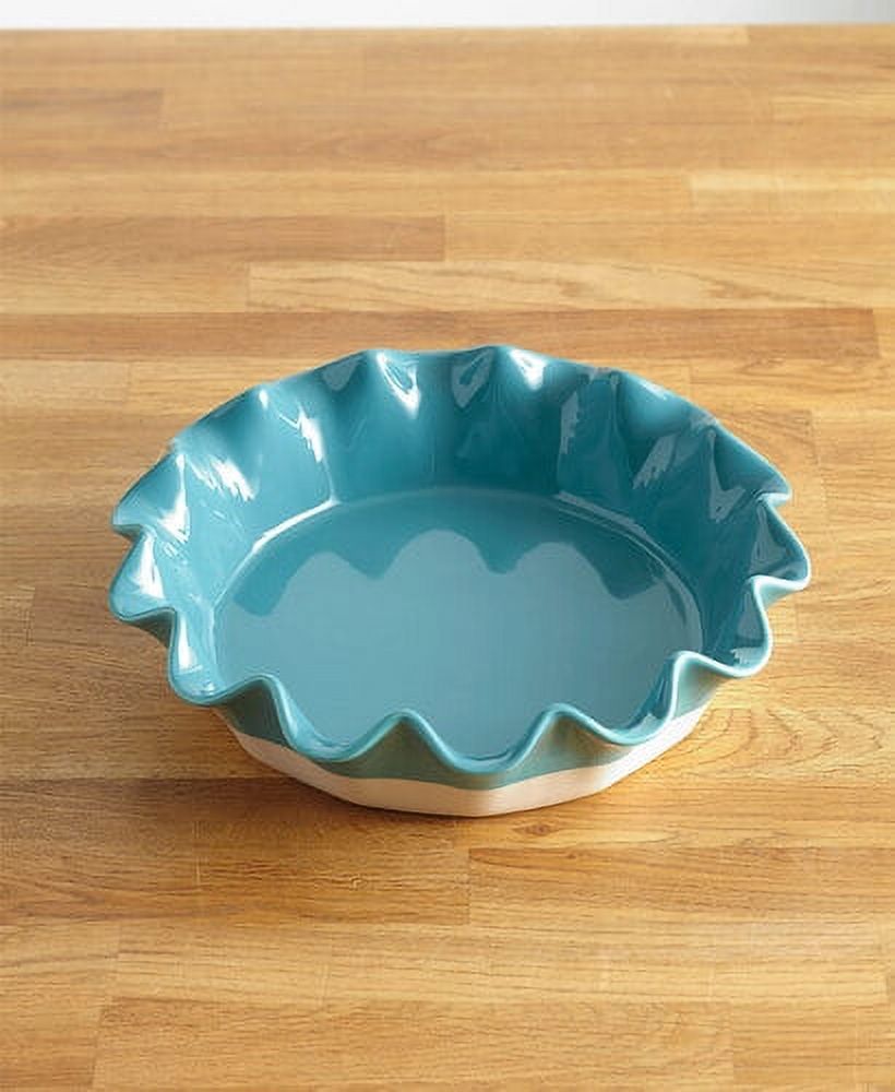 Ruffled Edge Pie PlatesTeal