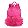 thumbnail image 1 of Ruffled Lace Bow Princess Backpack, Lightweight Nylon School Backpack With Wet Pocket Padded Straps for School Gym Travel, 1 of 4
