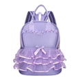 thumbnail image 1 of Ruffled Lace Bow Princess Backpack, Lightweight Nylon School Backpack With Wet Pocket Padded Straps for School Gym Travel, 1 of 5