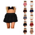 thumbnail image 1 of Ruffled Layered Skirt for Women Y2k Fairy Tiered Skirts Elastic High Waist Bodycon Mini Skirt, 1 of 6