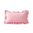 thumbnail image 1 of Ruffled Lumbar Pillowcase 12x20 Inch Cotton Cushion Cover with Hidden Zipper Farmhouse Bedding Decor(30x50cm), 1 of 4