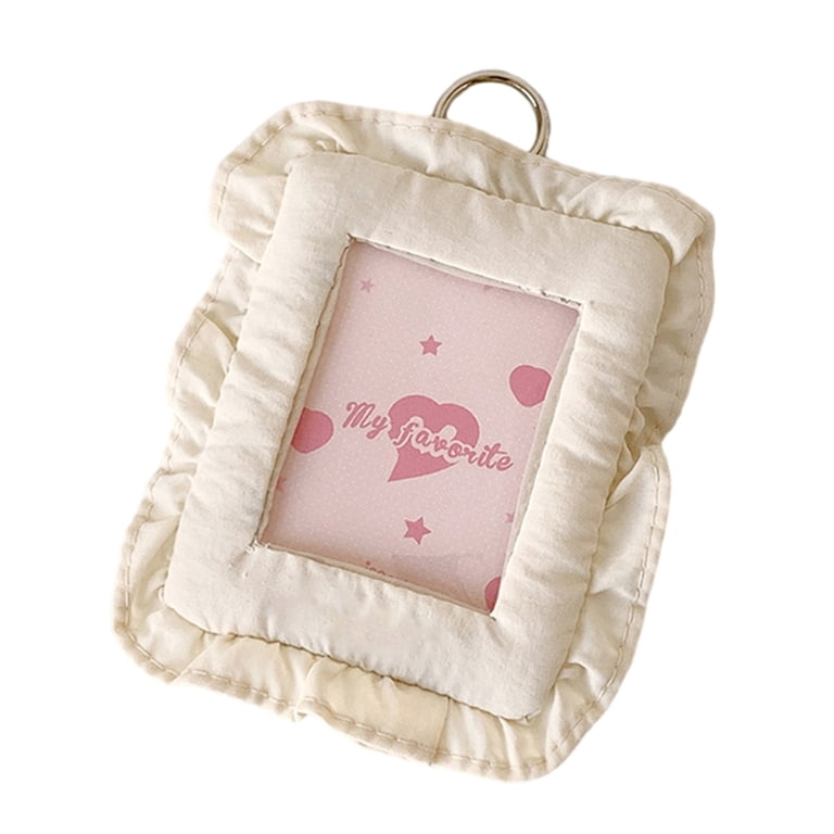 Ruffled Trimmed Card Sleeve 3Inch Photocard Protector PVC Fabric Card  Covers Photo Card Sleeves Keychain Bag Charm - Walmart.com