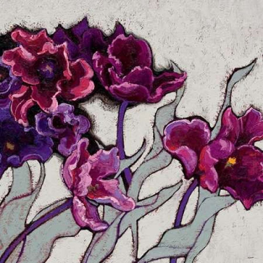 Ruffled Tulips Canvas Art - Shirley Novak (24 x 24)