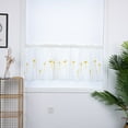 thumbnail image 1 of Ruffled Voile Semi Sheer Curtain Valance, Kitchen Living Room Shabby Chic Ruffle Valance Curtains, Girls Daughters Bedroom Cascade Window Valance Yellow 50x16 Inches, 1 of 2