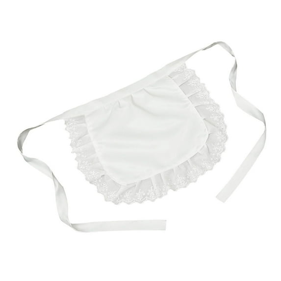 Ruffled White Aprons Women Waist Aprons M Aid Half Apron M Aid Apron Cooking Waist Apron Apron Sleeve Home Decor