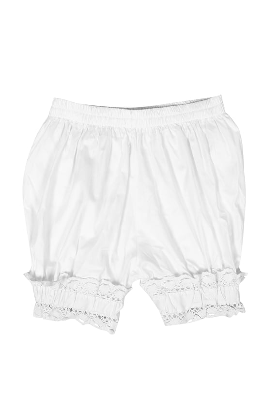 Ruffled White Bloomer: Victorian Style Pumpkin Pants - Kawaii Victorian Shorts Pumpkin Pants Lace Ruffle Bloomer For Women Girls M