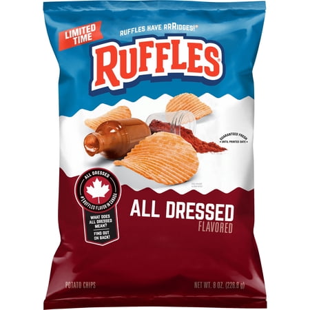 Ruffles All Dressed Flavored Potato Chips, 8 oz