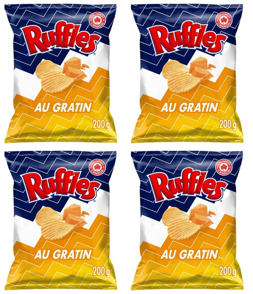 Ruffles Au Gratin Flavored Potato Chips, 200g (4 Pack) - Walmart.com