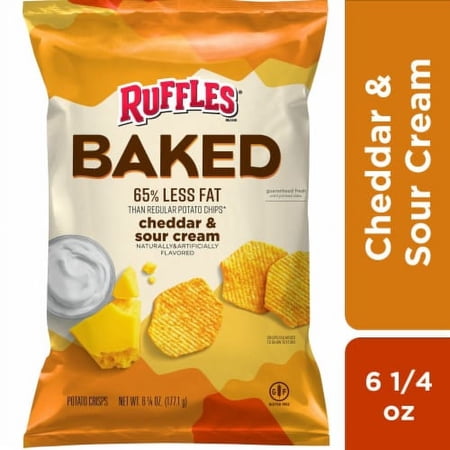 Ruffles Baked Potato Crisps Cheddar & Sour Cream 6 1/4 Oz