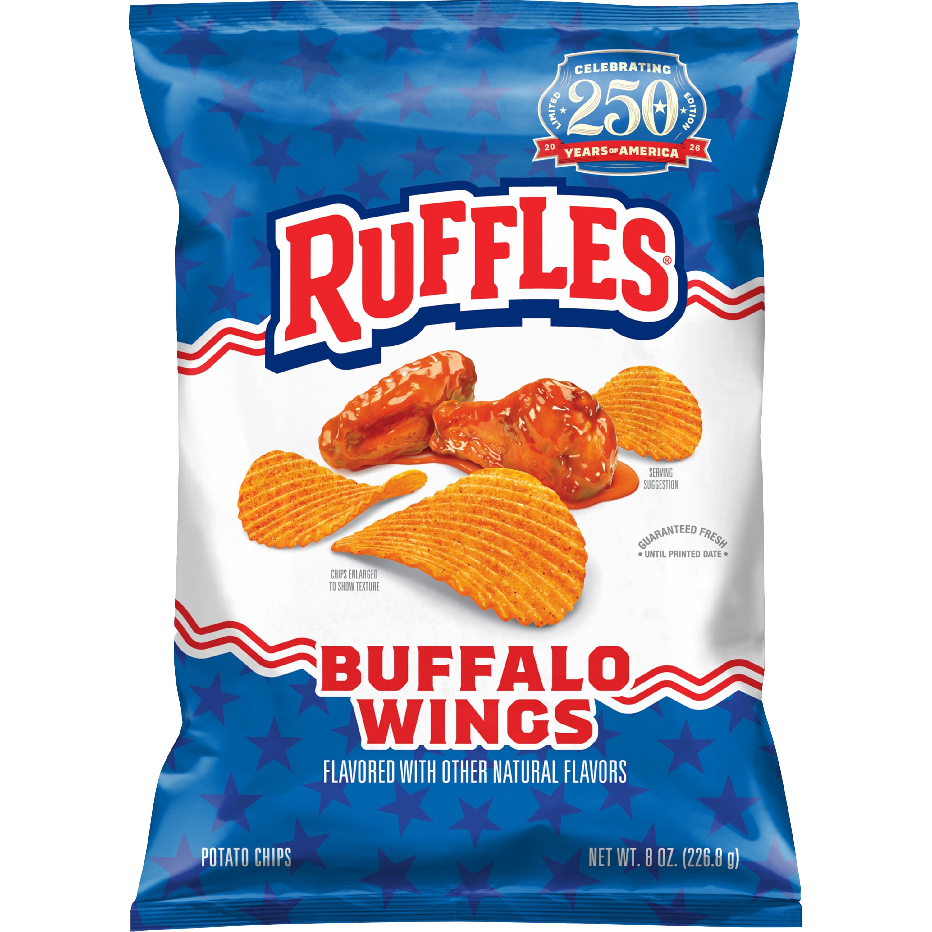 Ruffles Potato Chips Buffalo Wings, 8 ounce