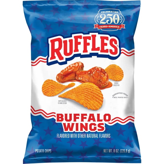 Ruffles Potato Chips Buffalo Wings, 8 ounce