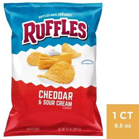 Ruffles Cheddar And Sour Cream Chips - 8oz