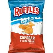 Ruffles Cheddar & Sour Cream Potato Snack Chips,Party Size, 12.5 oz Bag