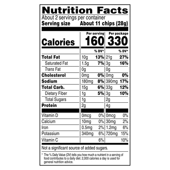 Ruffles Chips Cheddar And Sour Cream 2.125 ounce Bag 24 Per Case