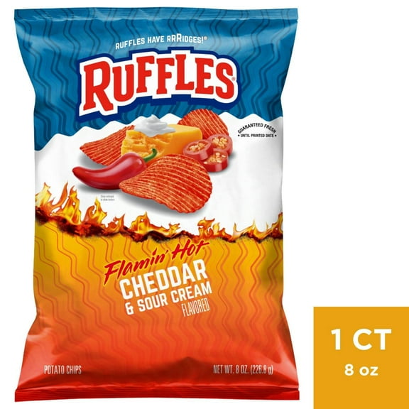 Ruffles Flamin' Hot Cheddar Sour Cream - 8oz