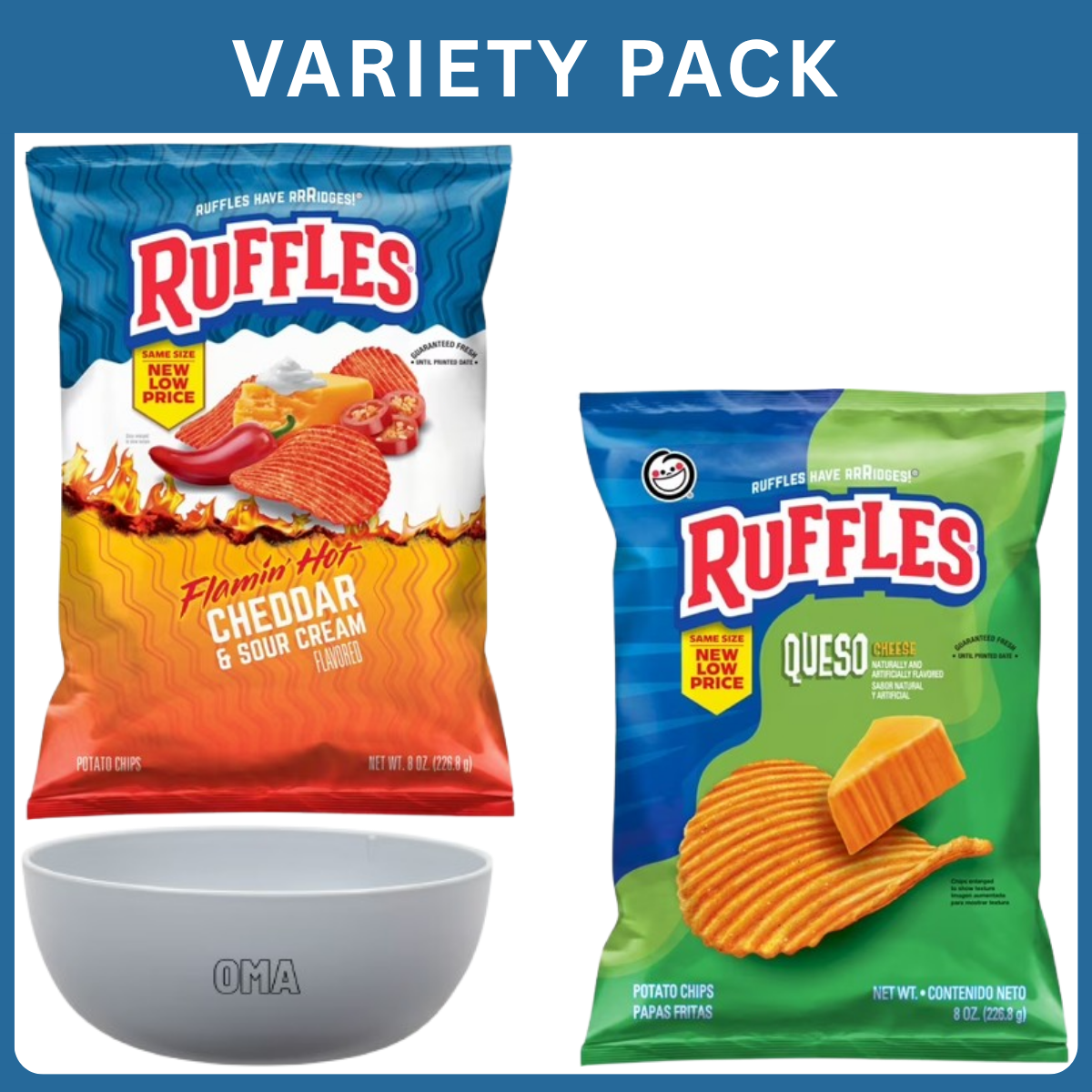 Ruffles Flamin’ Hot Cheddar and Sour Cream Flavored Potato Snack Chips ...