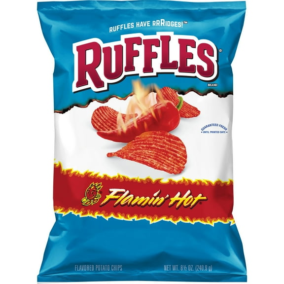 Ruffles Flamin' Hot Potato Chips, 8.5 oz Bag