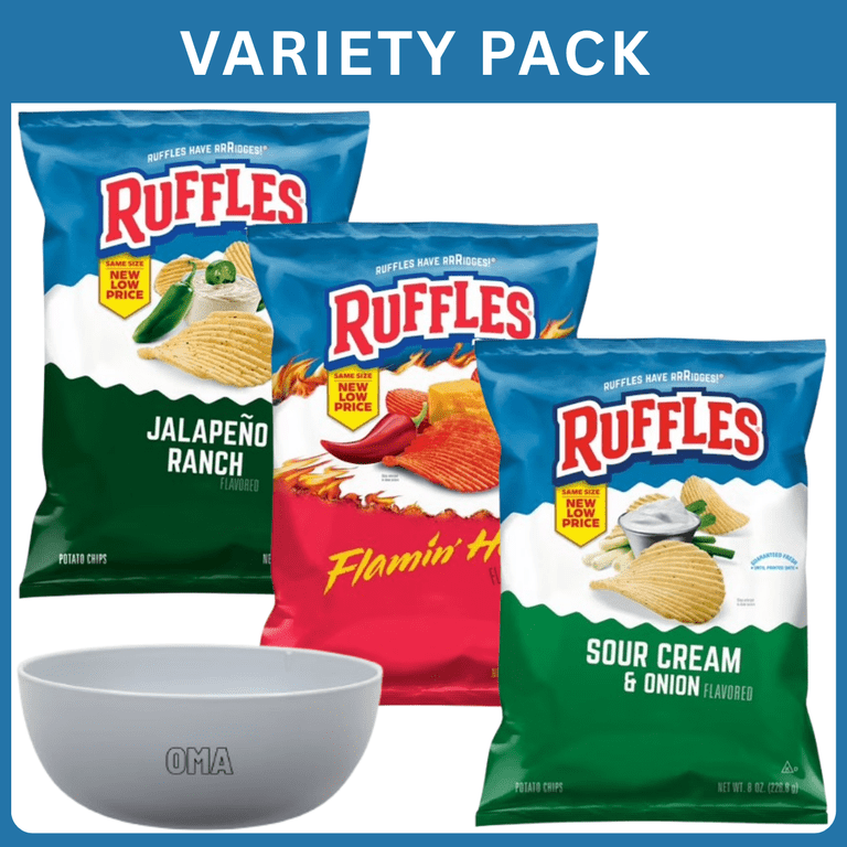 Ruffles Jalapeno Ranch Flavored Potato Chips 8.0 oz + Ruffles Sour