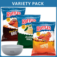 thumbnail image 1 of Ruffles Jalapeno Ranch Flavored Potato Chips+Ruffles Flamin Hot BBQ Flavored Potato Snack Chips+Ruffles Flamin Hot Cheddar & Sour Cream Flavored Potato Snack Chips-24oz ,Variety Pack with Bowl by OMA, 1 of 7