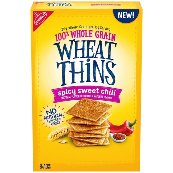 Wheat Thins,(1X) Spicy Sweet Chili Whole Grain Wheat Crackers