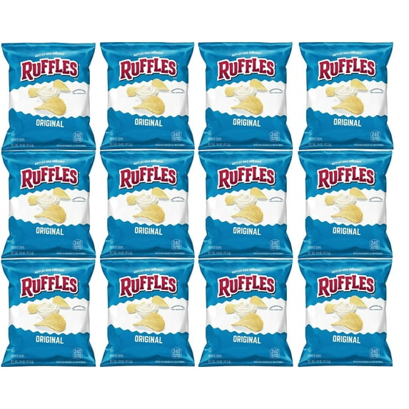 Ruffles Original Potato Chips , 1.5 Oz Bags, Pack of 12 , Bundled by Shoppyway