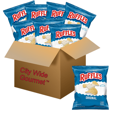 Ruffles Original Potato Chips , 1.5 ounce bags (Pack of 8) , Bundled by City Wide Gourmet