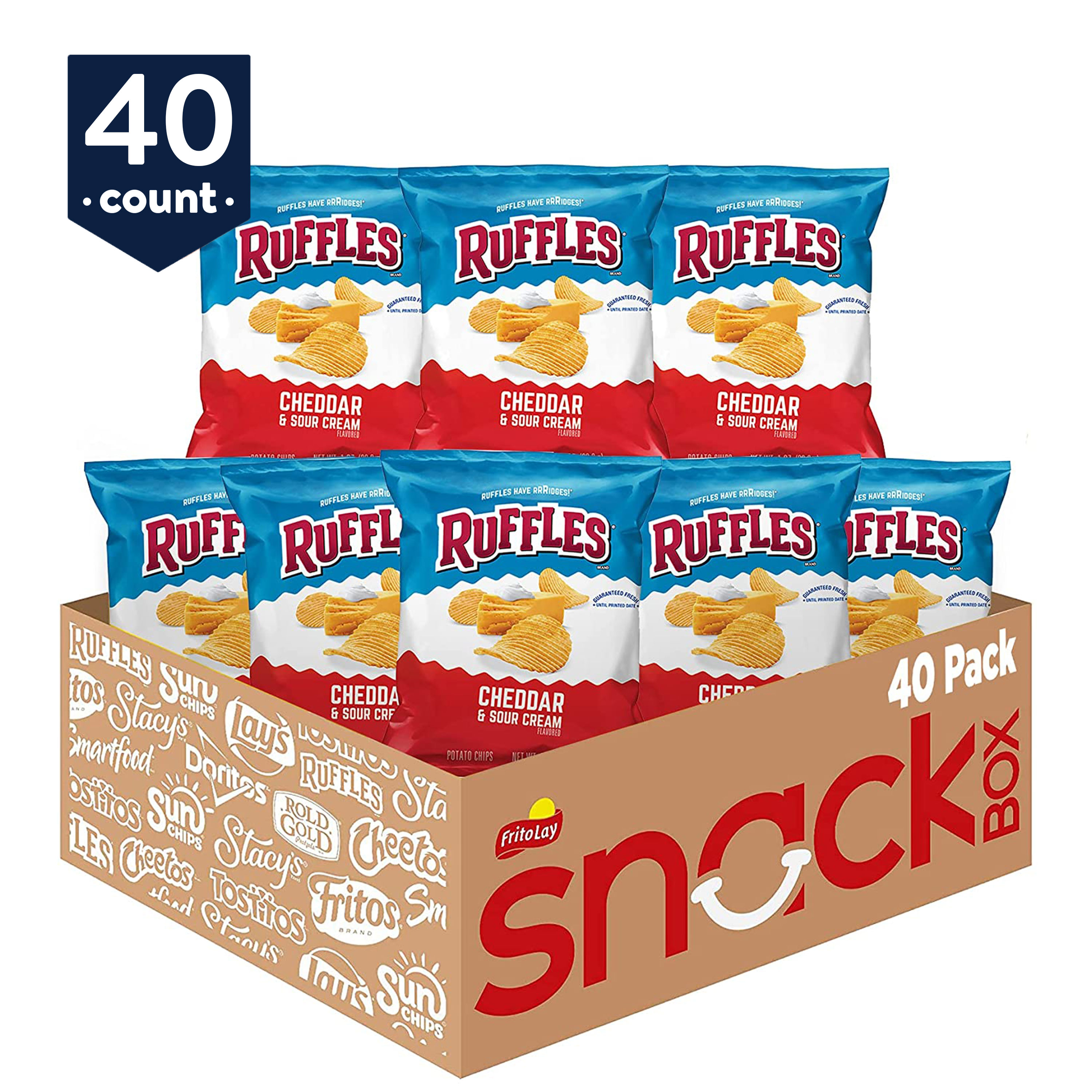 Ruffles® Oven Baked Cheddar & Sour Cream Potato Crisps 1.125 oz. Bag