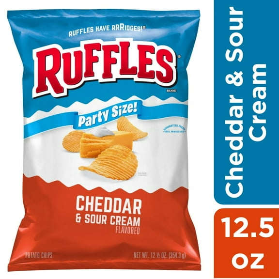Ruffles Cheddar & Sour Cream Potato Snack Chips,Party Size,(PACK_1),