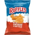 thumbnail image 1 of Ruffles Potato Chips Cheddar & Sour Cream, 2.25 oz Bag, 1 of 3