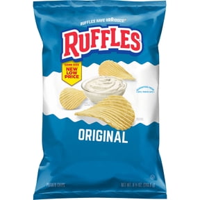 Everything Ruffles Ruffles Original Potato Chips, Crunchy Ridges, Perfect for Dipping, 15. ...