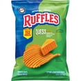 thumbnail image 1 of Ruffles Potato Chips Queso Cheese Flavored Snack Chips, Snacks, Large Bag 8 Ounce Bag, 1 of 5