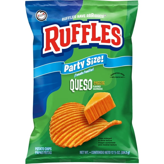 Ruffles Queso Cheese Flavored Potato Chips, 12.5 oz