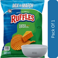 thumbnail image 1 of Ruffles Queso Cheese Flavored Potato Chips, 15.125 oz-1pk-With Olive Green Bowl By OMA, 1 of 6