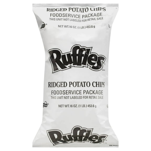 Ruffles Ridged Potato Chips, 1 Pound -- 8 per case