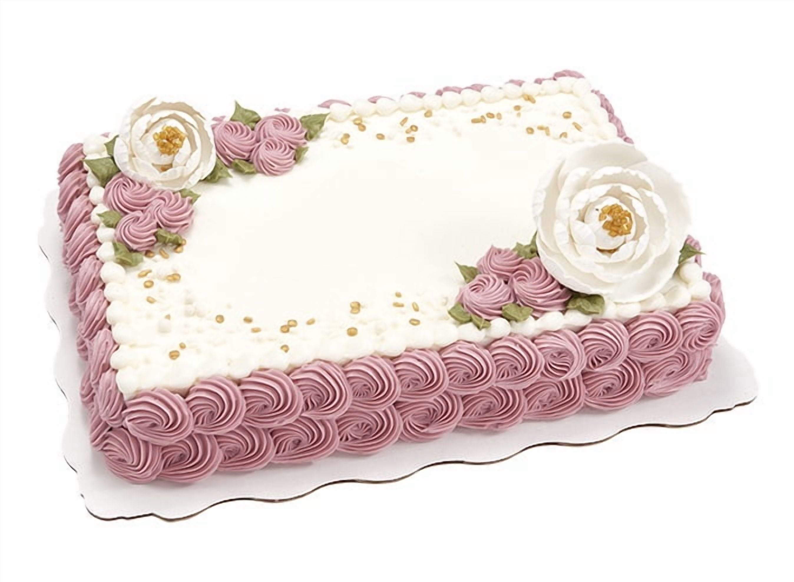 Ruffles & Roses Sheet Cake