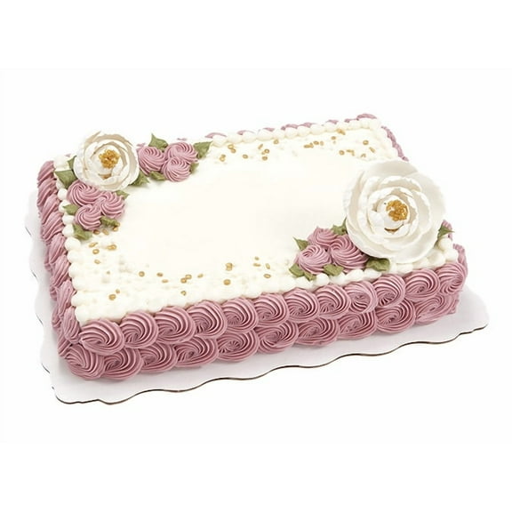 Ruffles & Roses Sheet Cake