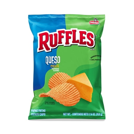 Ruffles Ruffles Potato Chips Queso Cheese Flavored 2 1/2 Oz