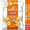 Ruffles Simply Potato Chips White Cheddar & Sour Cream Snack Chips, 2.