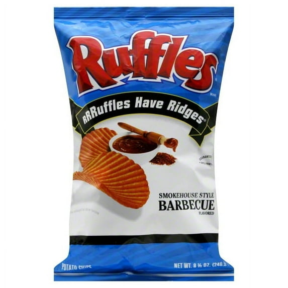Ruffles Smokehouse Style Barbecue Flavored Potato Chips, 8.5 oz.