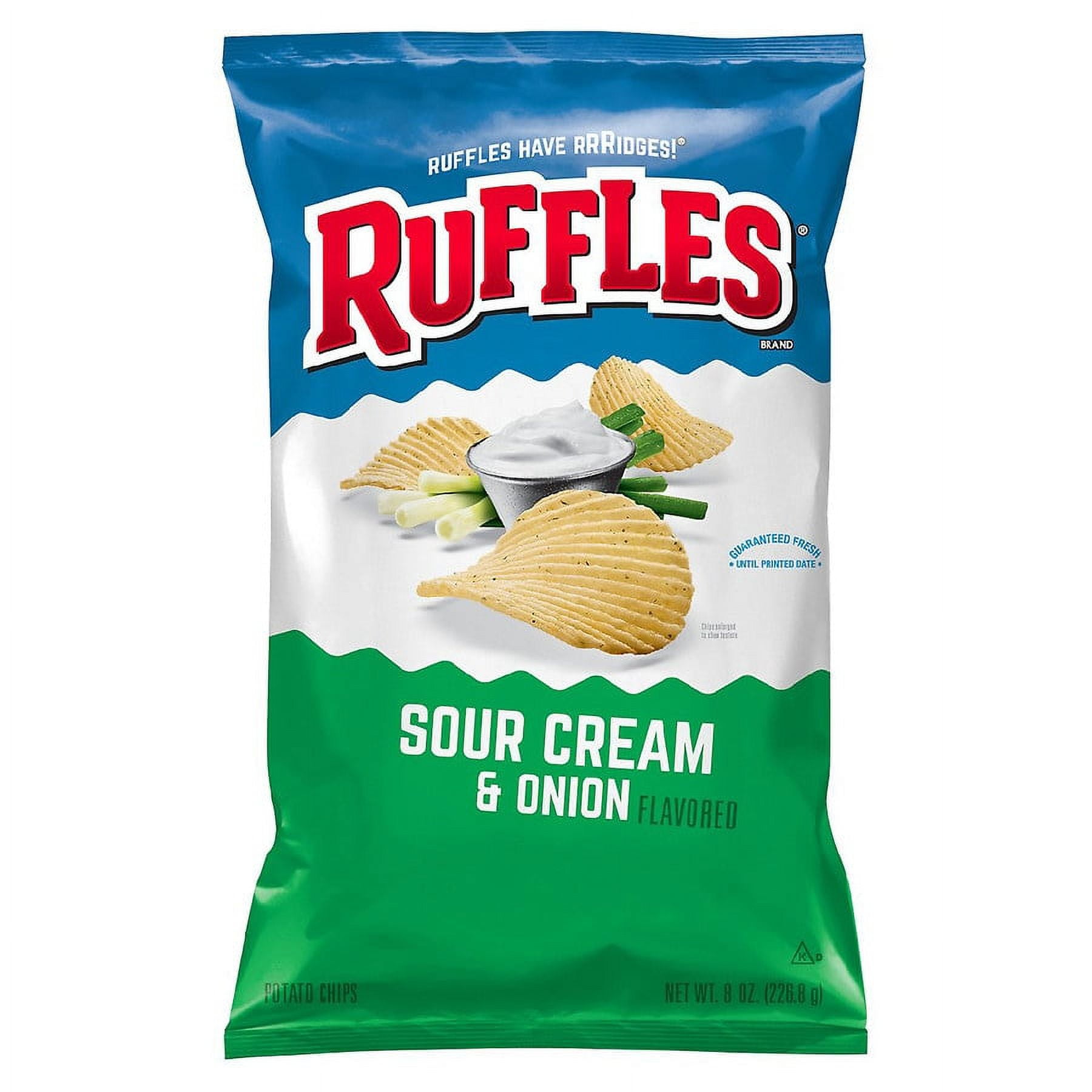 Ruffles Sour Cream & Onion Potato Chips - 8 oz (Packaging May Vary ...