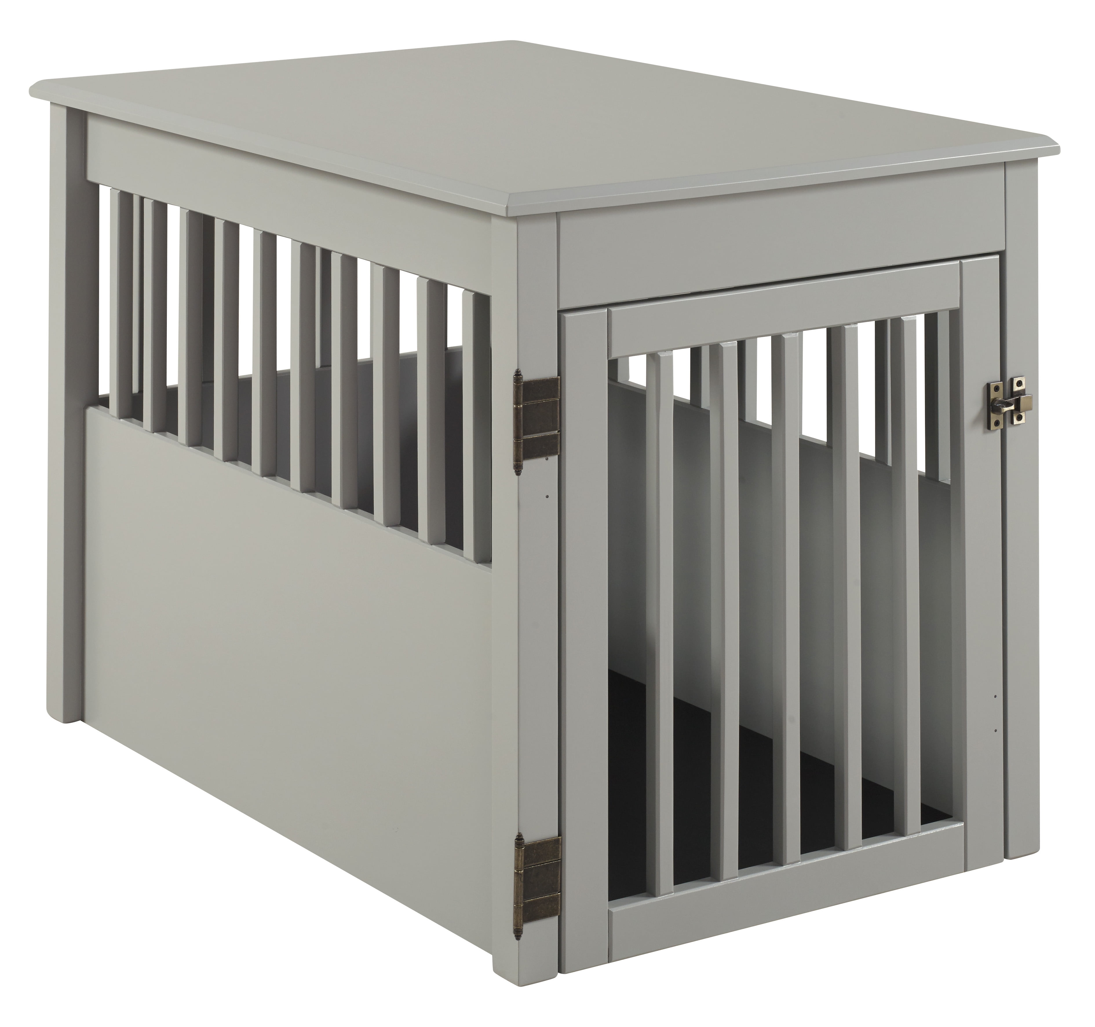 Ruffluv Large Pet Crate End Table - Grey Finish