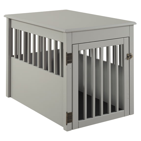 Ruffluv Large Pet Crate End Table - Grey Finish