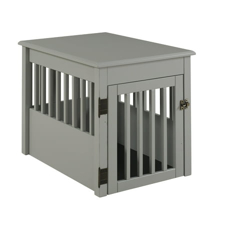 Ruffluv Pet Crate End Table - Grey Finish