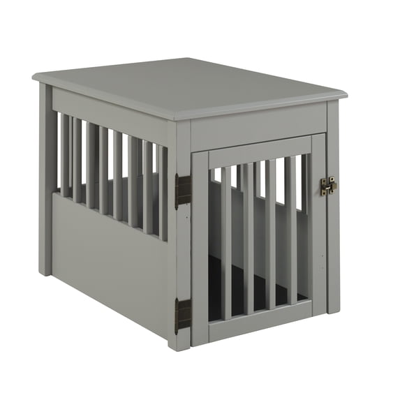 Ruffluv Pet Crate End Table - Grey Finish