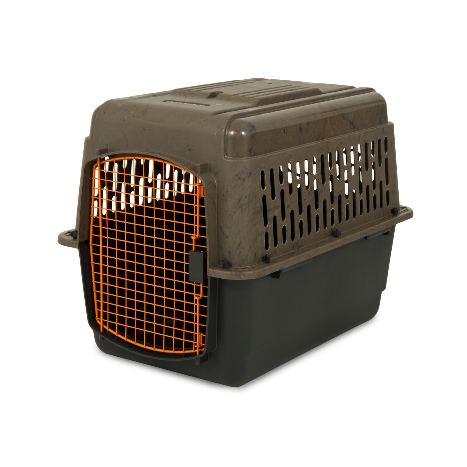 Ruffmaxx Single Door Dog Crate, Camo/Orange, Small, 32" L, 3050lb Pet