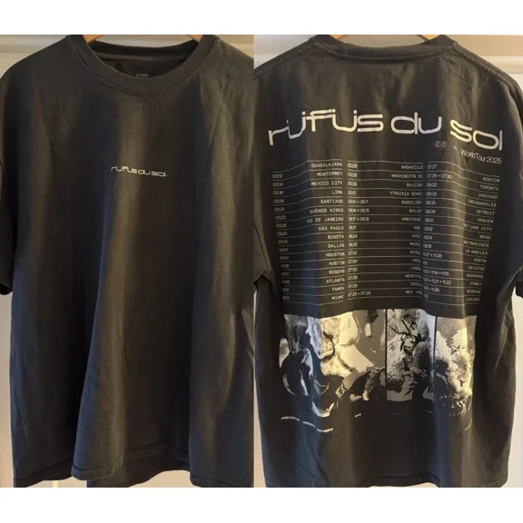 Rufus Du Sol Inhale/Exhale Tour Merch 2025 Concert All Sizes T-shirt