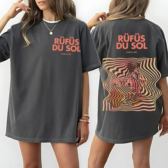 Rufus Du Sol Inhale Exhale World Tour 2025 Shirt, Rufus Du Sol Album Tour Shirt,Charcoal Color,Size L