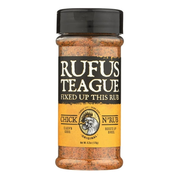 Rufus Teague Chicken N Meat Spice Rub Original Chick N' Rub - Gluten-Free, Kosher - 6.2 oz