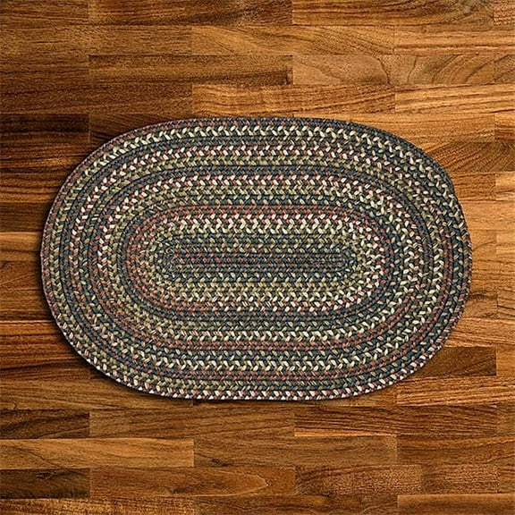 Rug  10 x 10 ft. Cedar Cove Round Braided Rug Gray