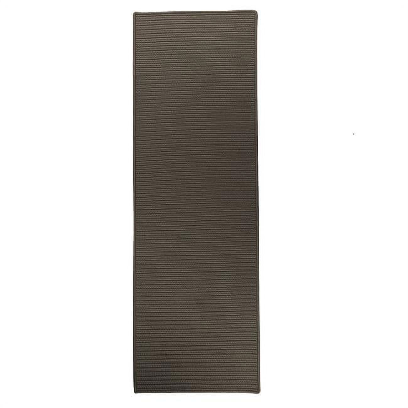 Rug 2 ft. 4 in. x 12 ft. Reversible Flat-Braid Rectangle Runner Grey ...